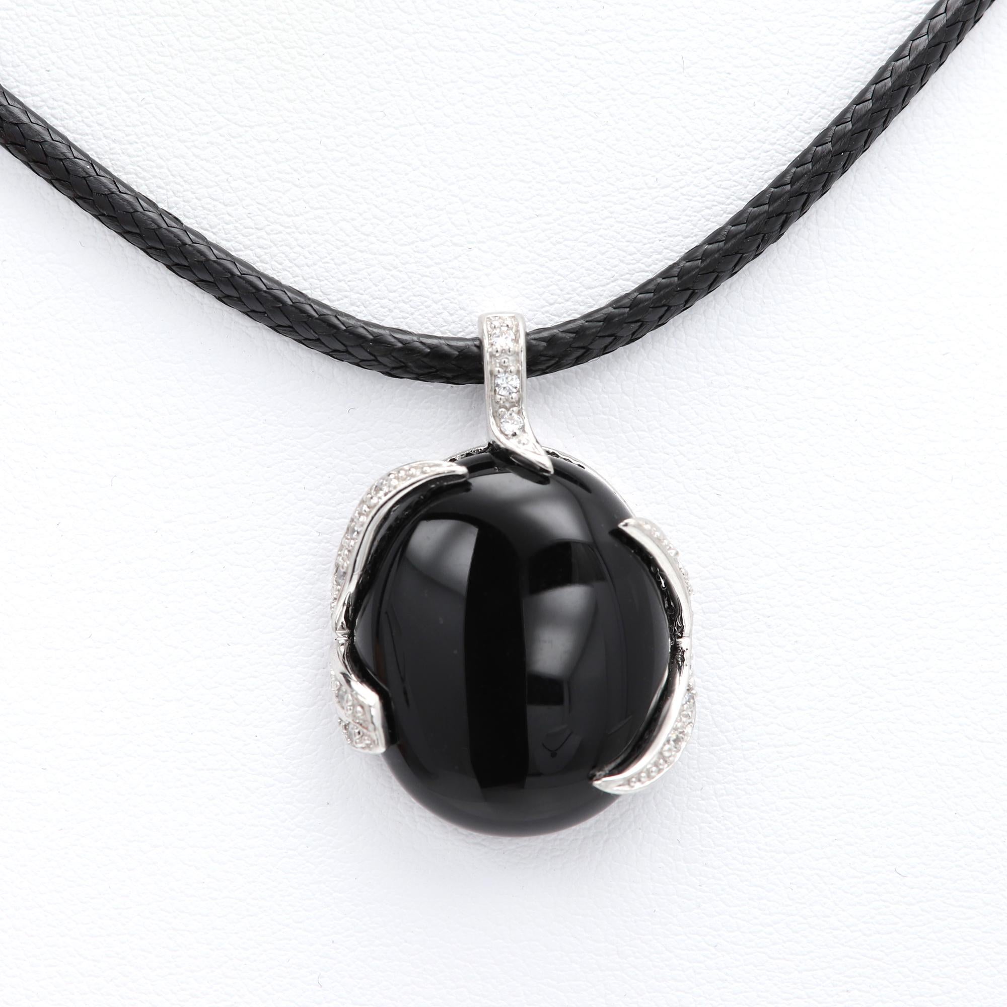 Ciondolo in onice nero A. Silver 925 in vendita 6