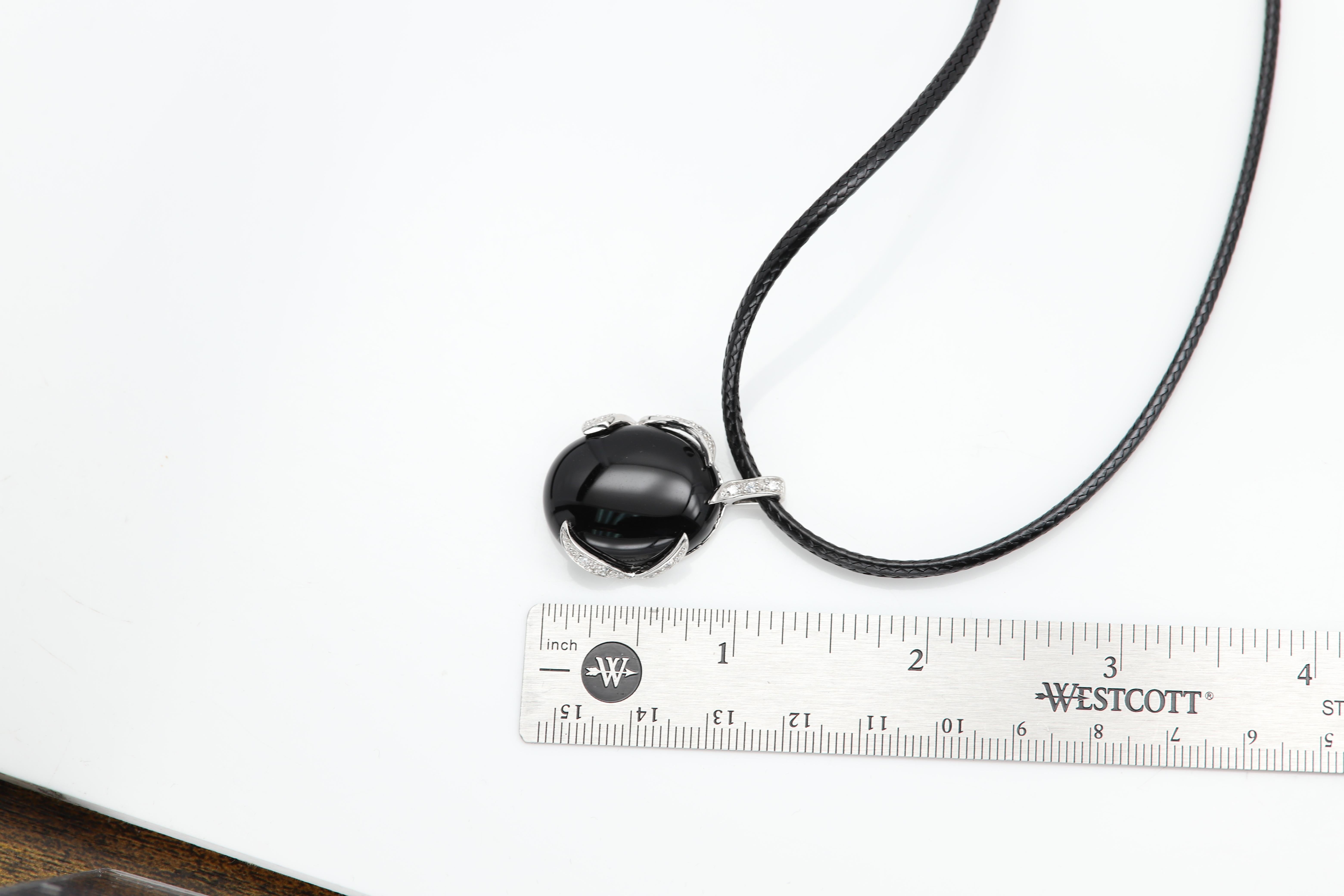 Ciondolo in onice nero A. Silver 925 in vendita 1