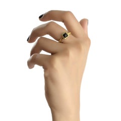 Black Onyx Pyramid Ring