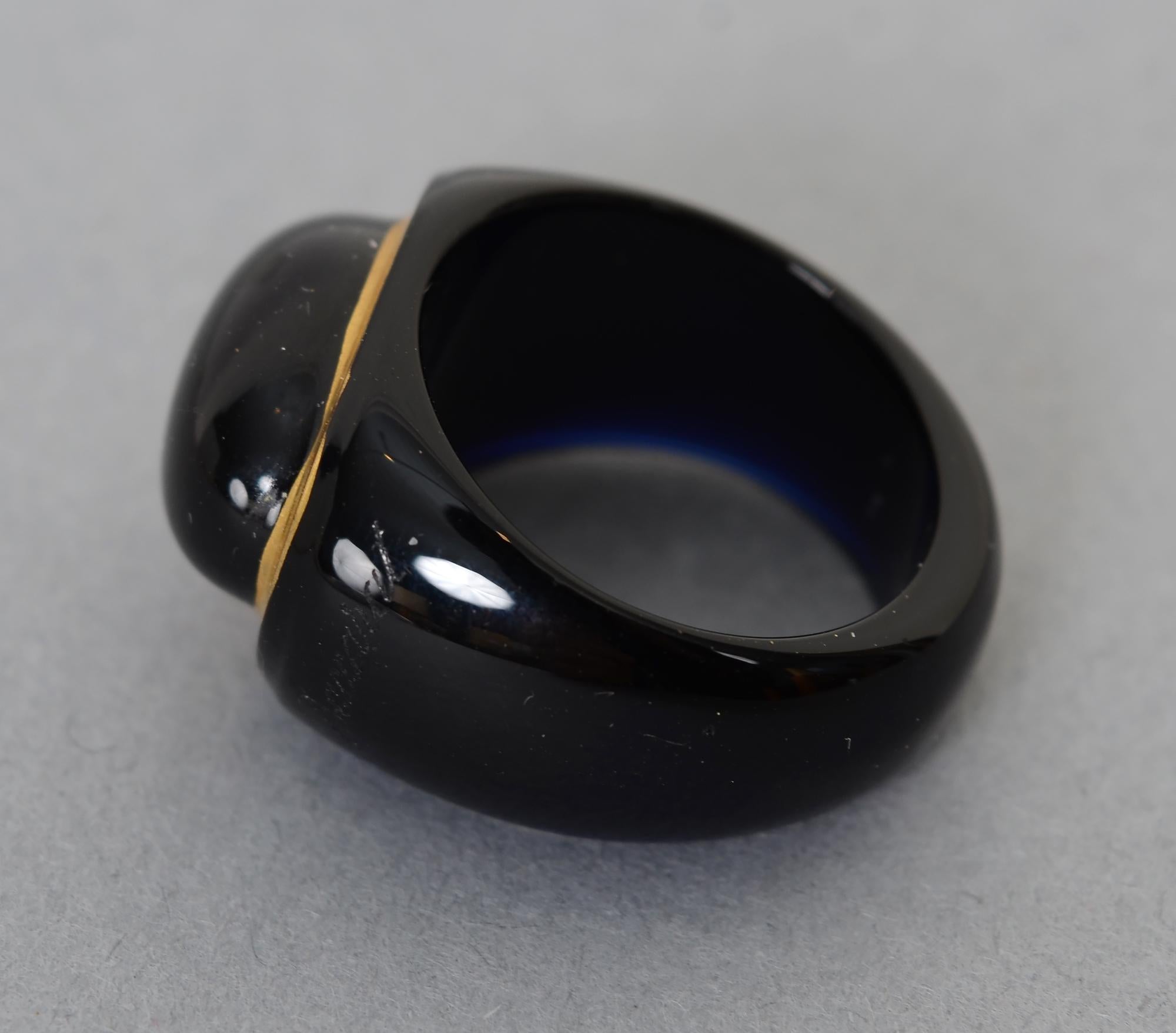 Schwarzer Onyx-Ring im Zustand „Hervorragend“ im Angebot in Darnestown, MD