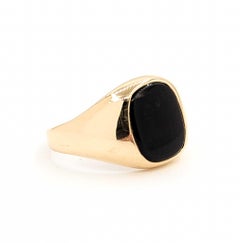 Black Onyx Ring in 10k Yellow Gold