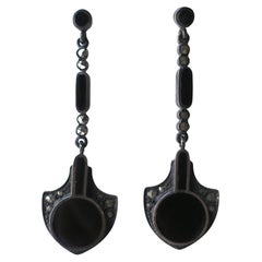 Black Onyx Sterling Silver Dangle Earrings