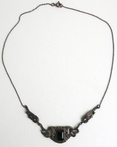 Black Onyx Sterling Silver Necklace