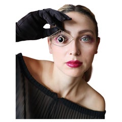 Pierre d'onyx noir Boucles d'oreilles de style EYE One-of-a-Kind Statement  par l'artiste