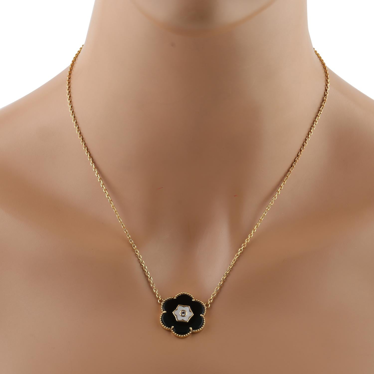 Women's Black Onyx Topaz Mother of Pearl Flower Stud Earrings For Sale