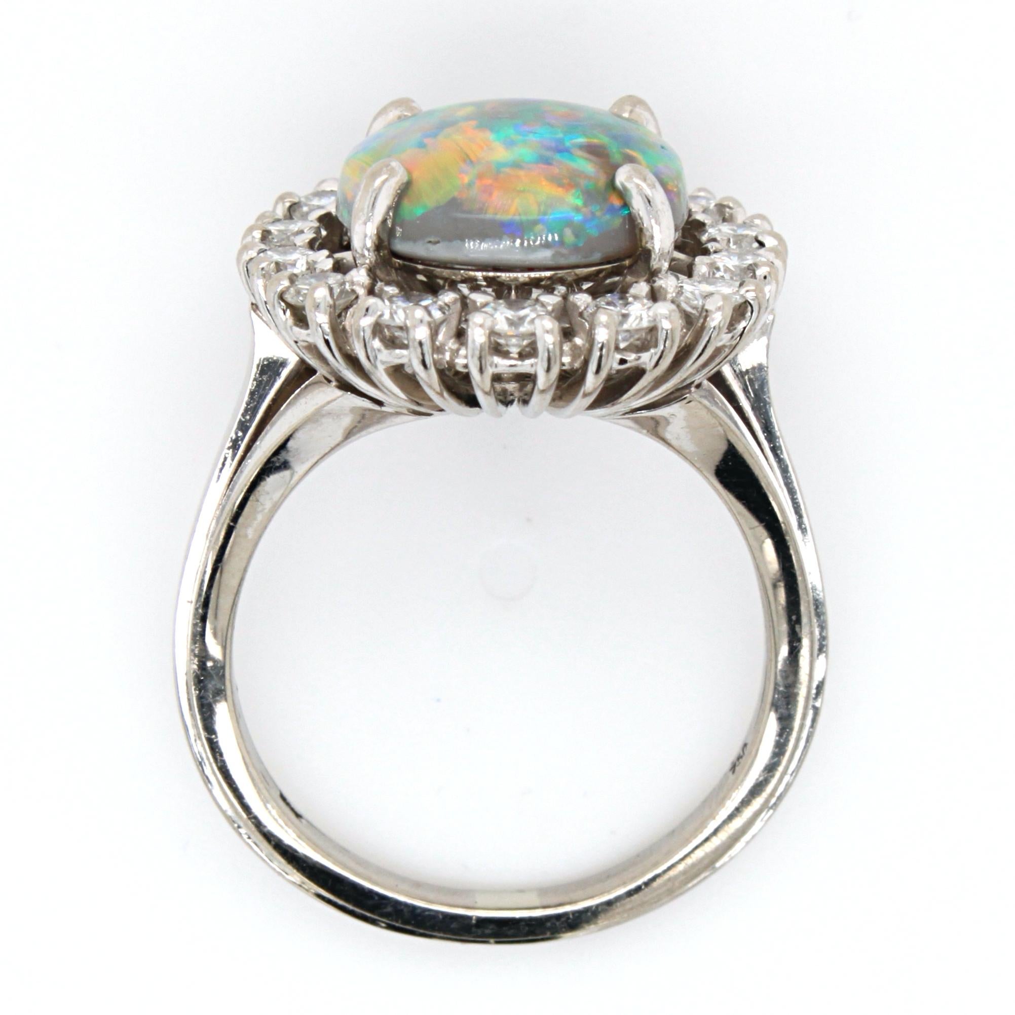 Black Opal and Diamond Ring, by Meister 2