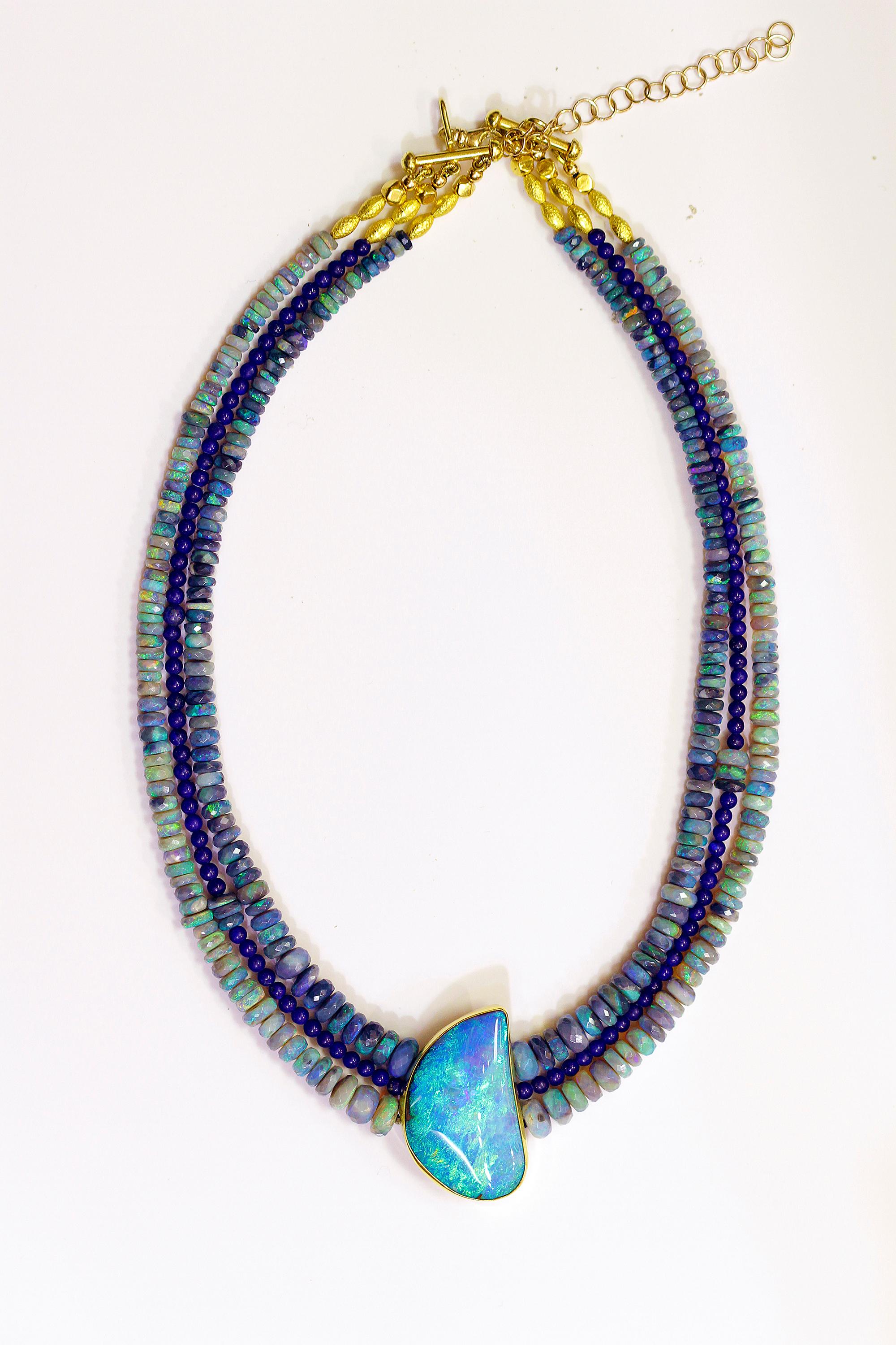 black opal bead necklace