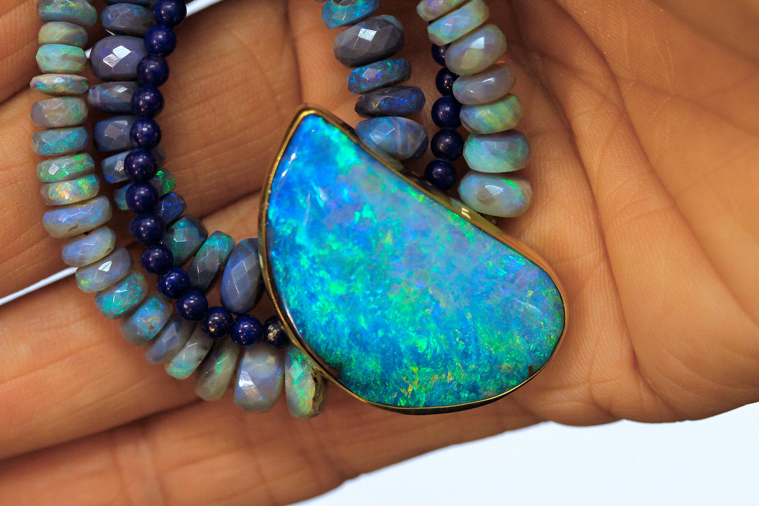 boulder opal necklace