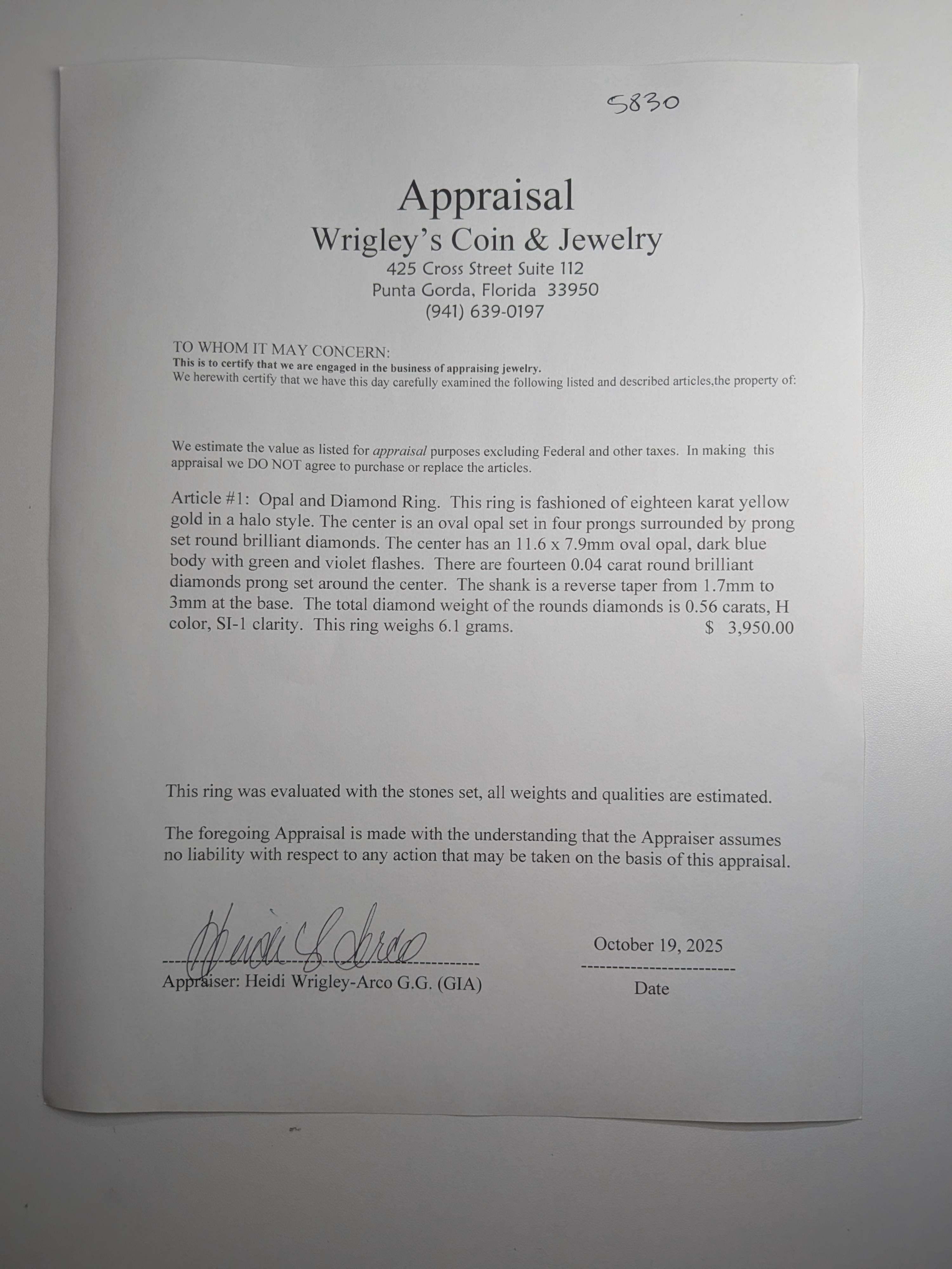 Bague en opale noire avec diamant. Bague Ballerine en or jaune 18k Opale Diamant Halo. en vente 2