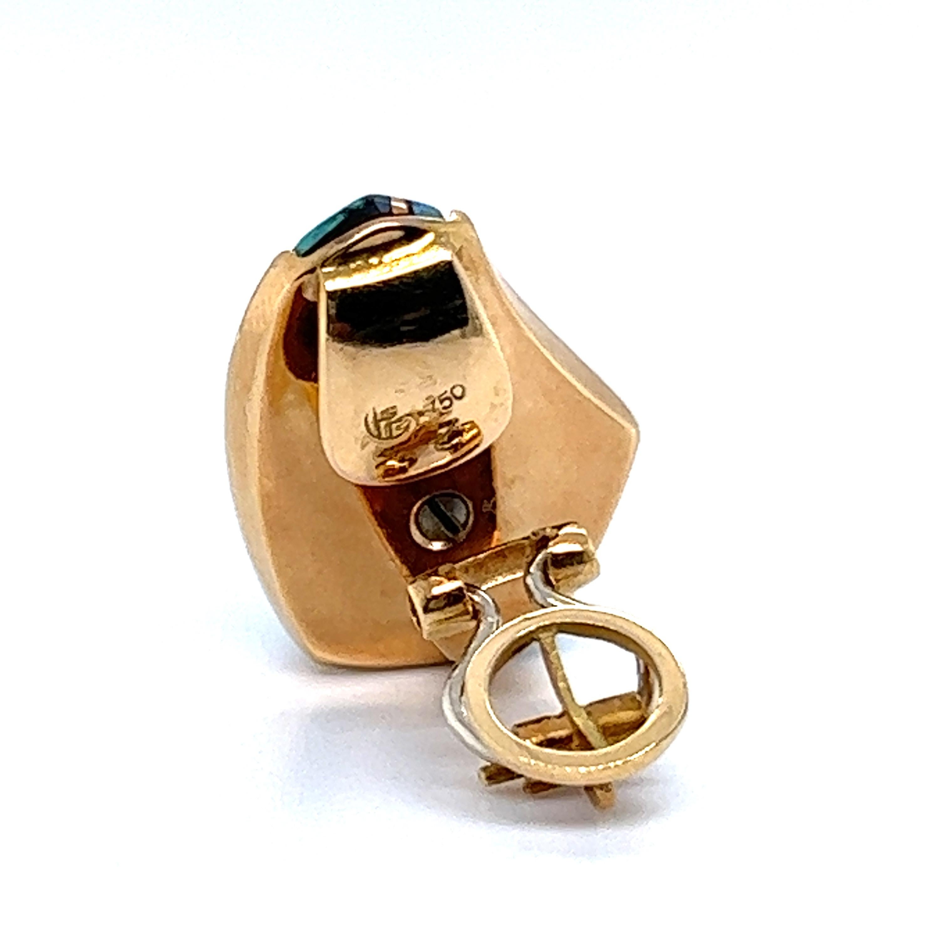 Black Opal Earrings in 18 Karat Rose Gold by Binder For Sale 5