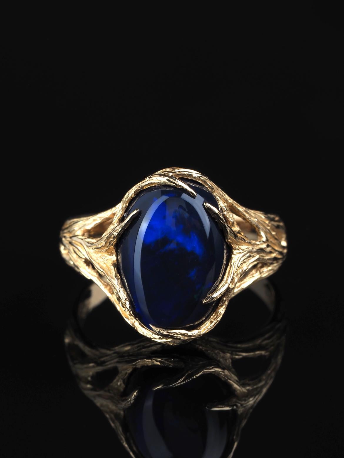 australian black opal ring blue nile