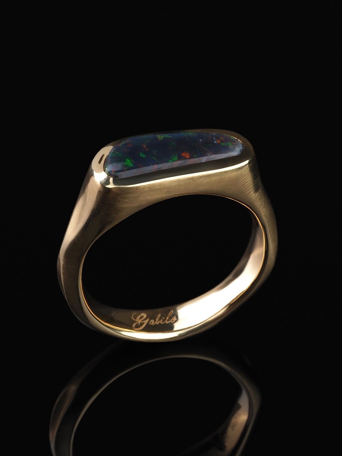 design your own black opal ring