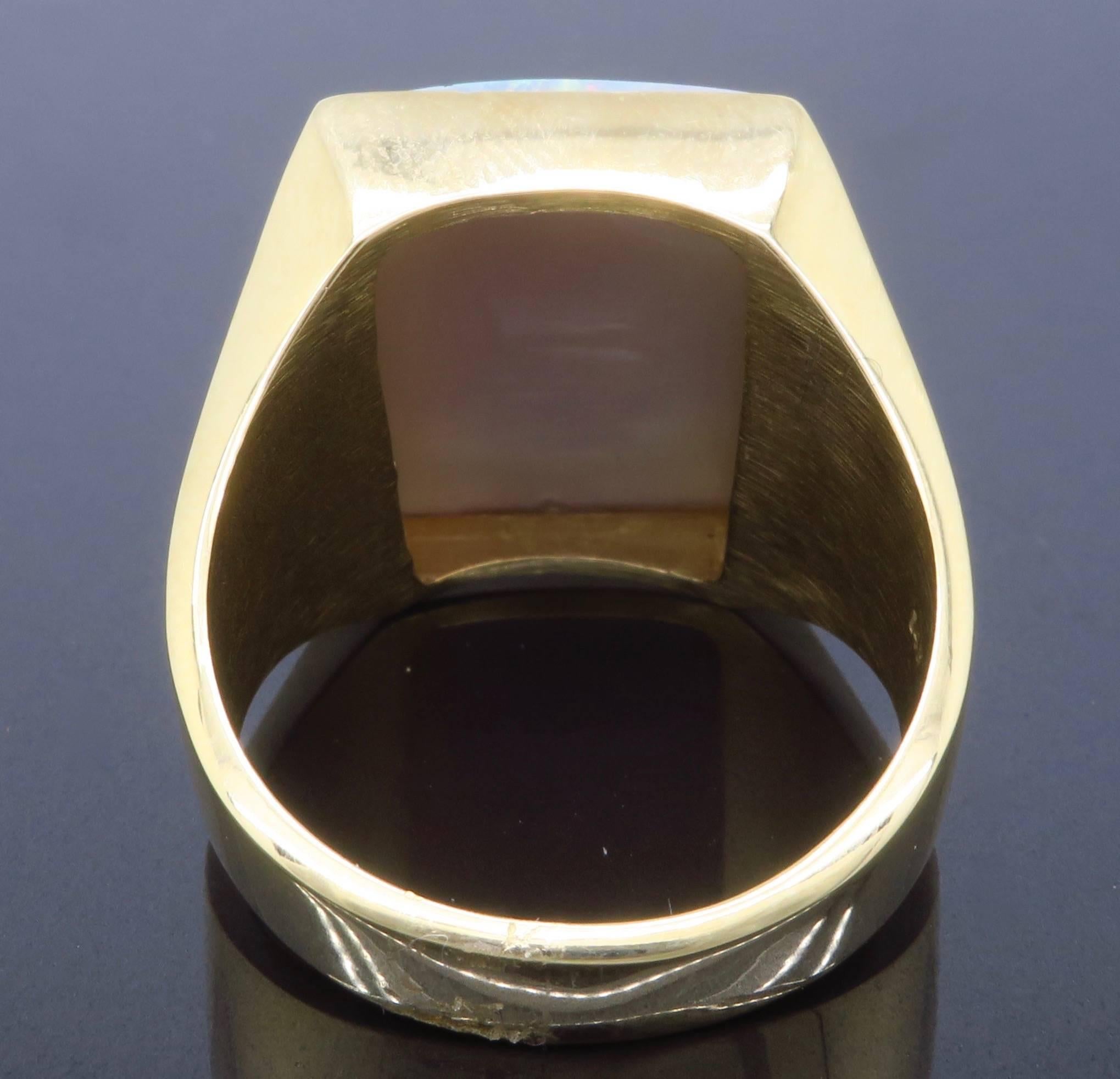Schwarzer Opal Ring im Angebot 2