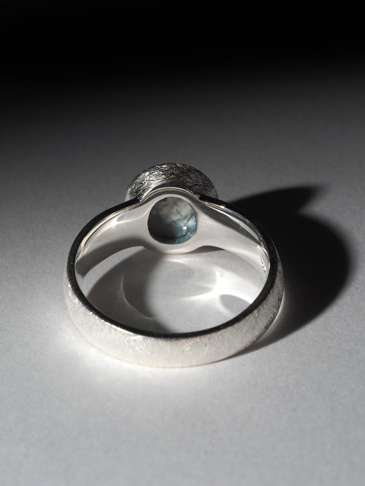 Black Opal silver partner unusual promise ring gift opalescence certificate opal 3