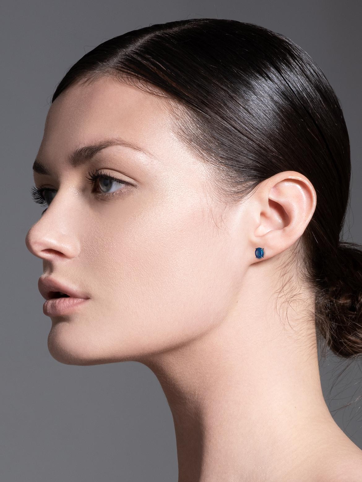 mens opal earrings