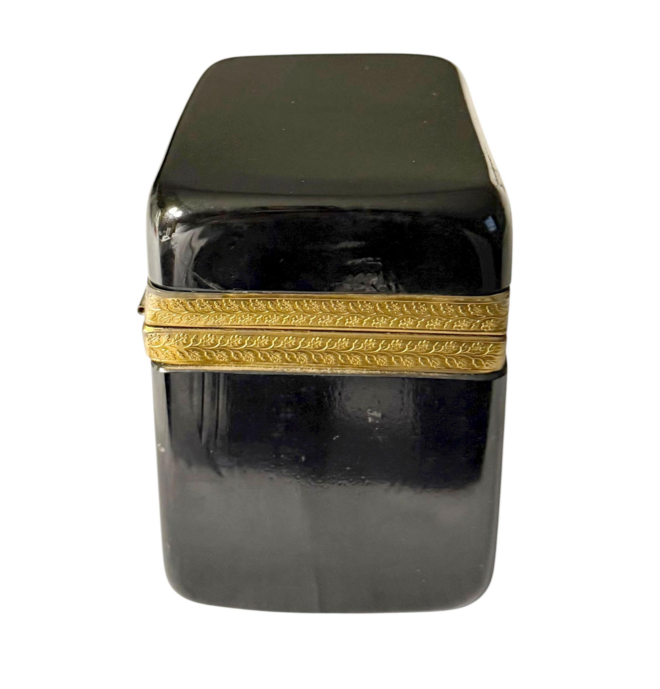 Mid-20th Century Black Opaline Box For Sale