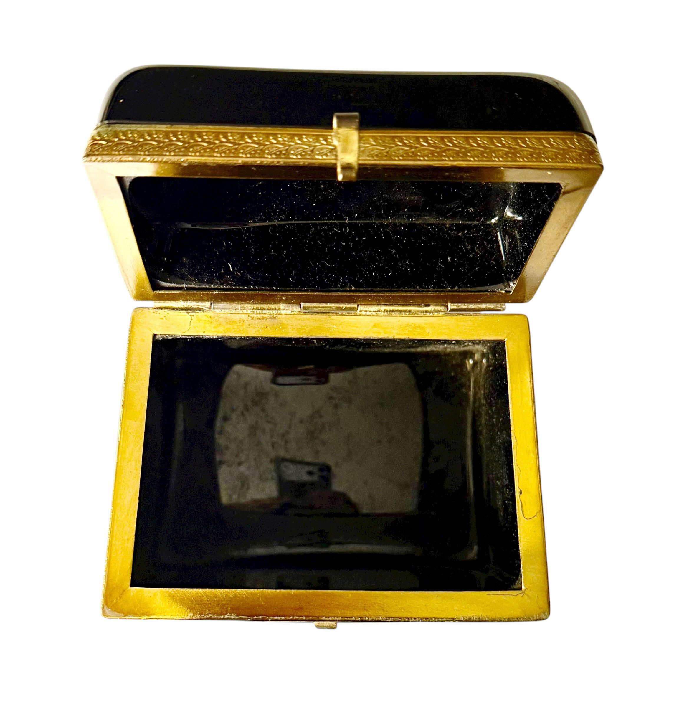 Bronze Black Opaline Box For Sale