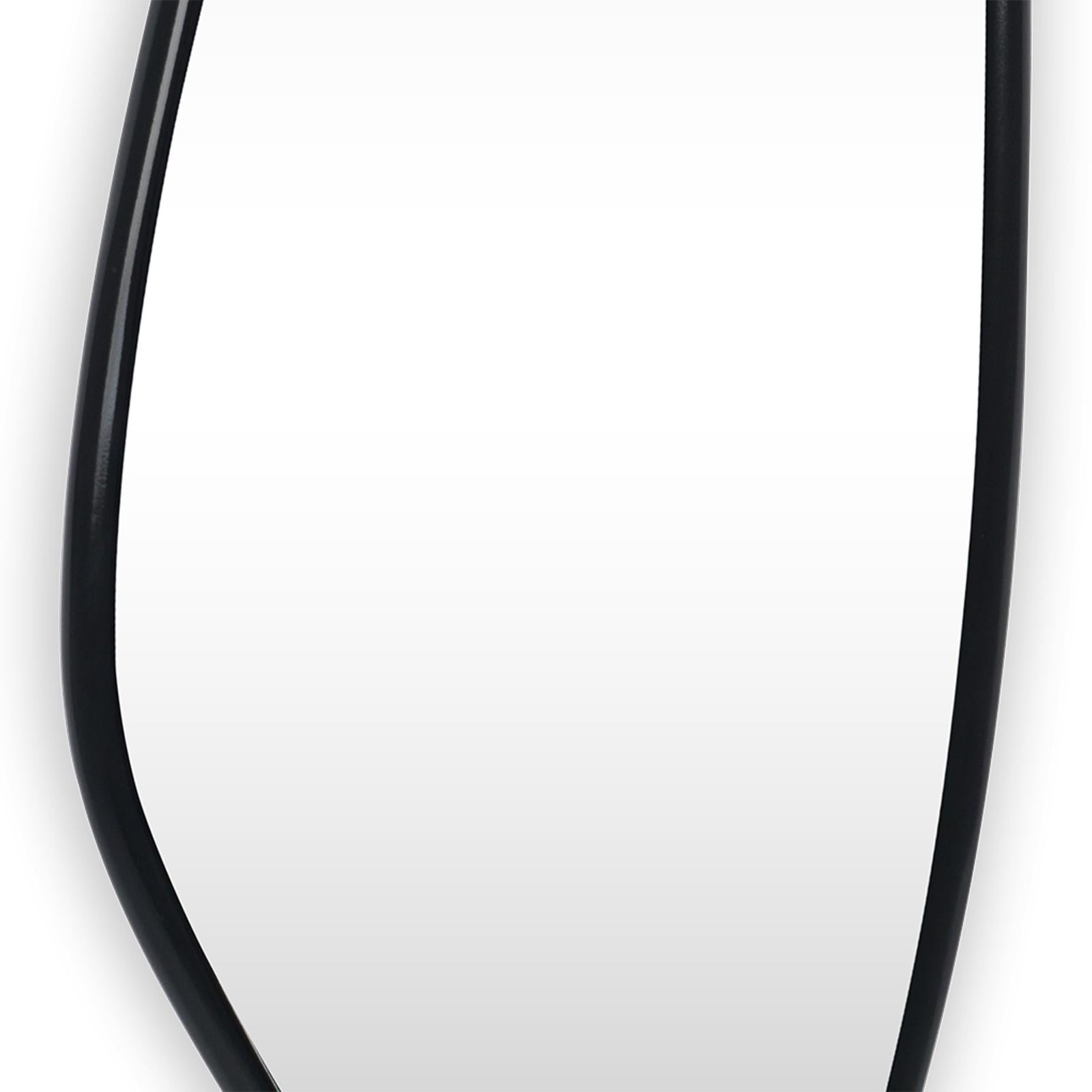 Hand-Crafted Black or Gold or Silver or White Mandel Mirror For Sale