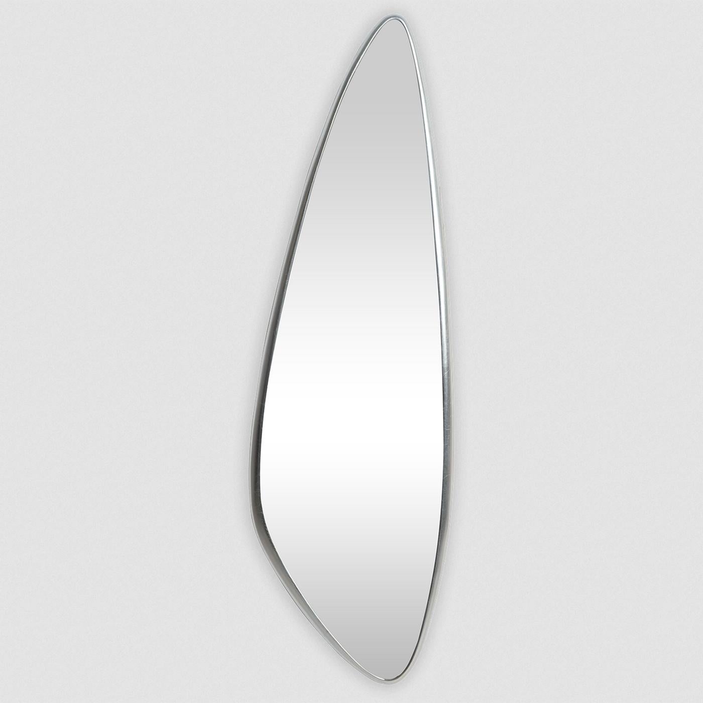 Contemporary Black or Gold or Silver or White Mandel Mirror For Sale