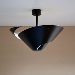 Serge Mouille - Small Black or White Snail Ceiling Lamp