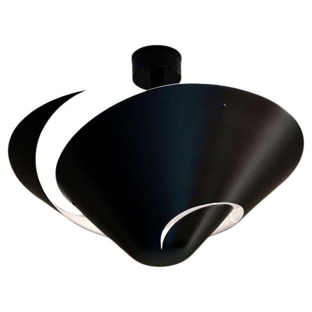 Serge Mouille - Black or White Snail Ceiling Lamp For Sale