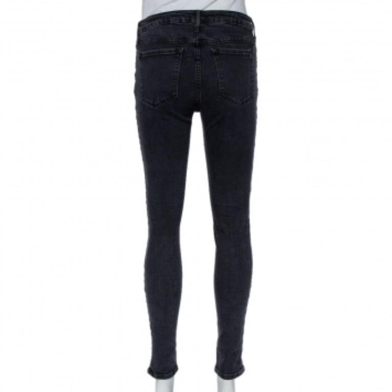 Black Orchid Black Denim Distressed Skinny Jude Jeans M For Sale 1