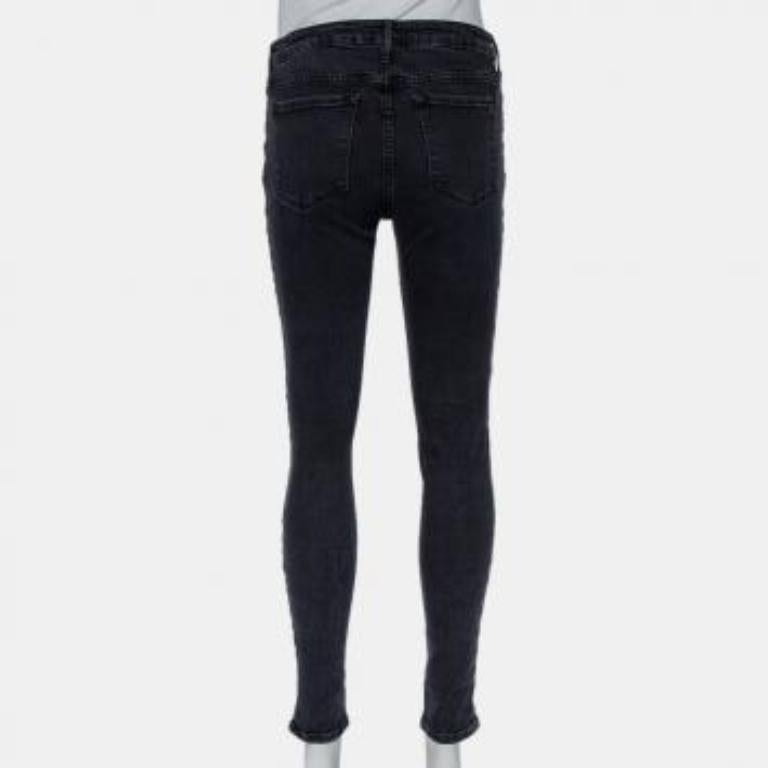 Black Orchid Black Denim Distressed Skinny Jude Jeans M For Sale 5