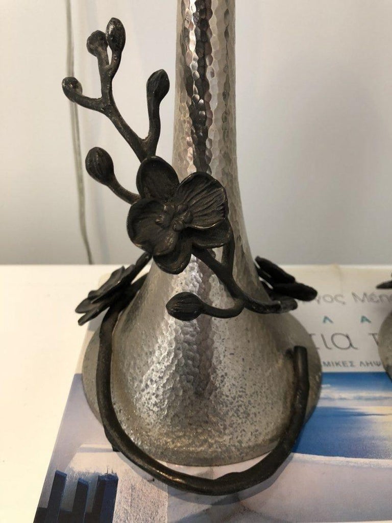 Black Orchid Candlestick Holders by Michael Aram For Sale at 1stDibs
