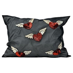 Black Organdy Home Decorative Throw Pillow