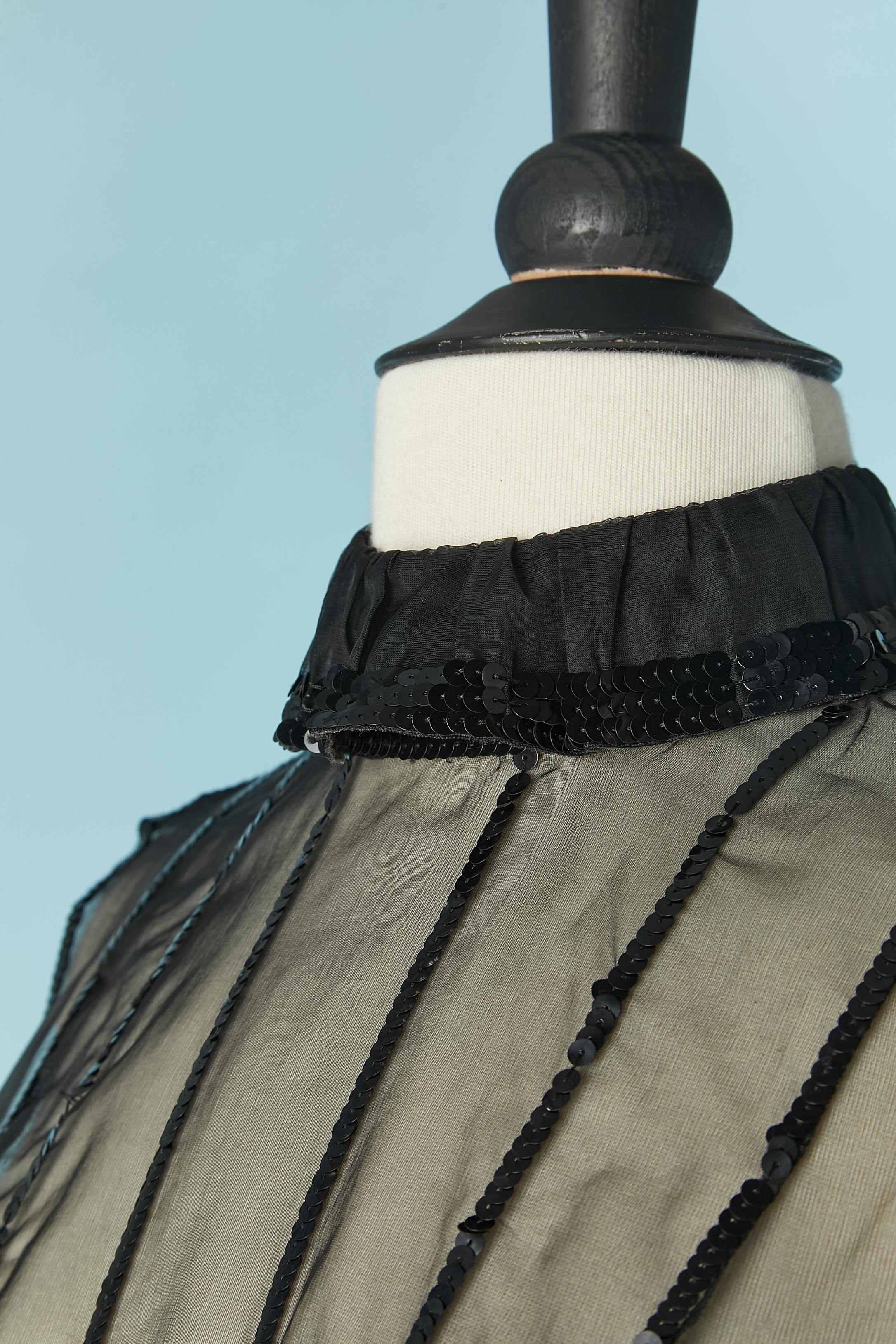Women's Black organza sleeveless top with sequin embellishment CHANEL For Sale