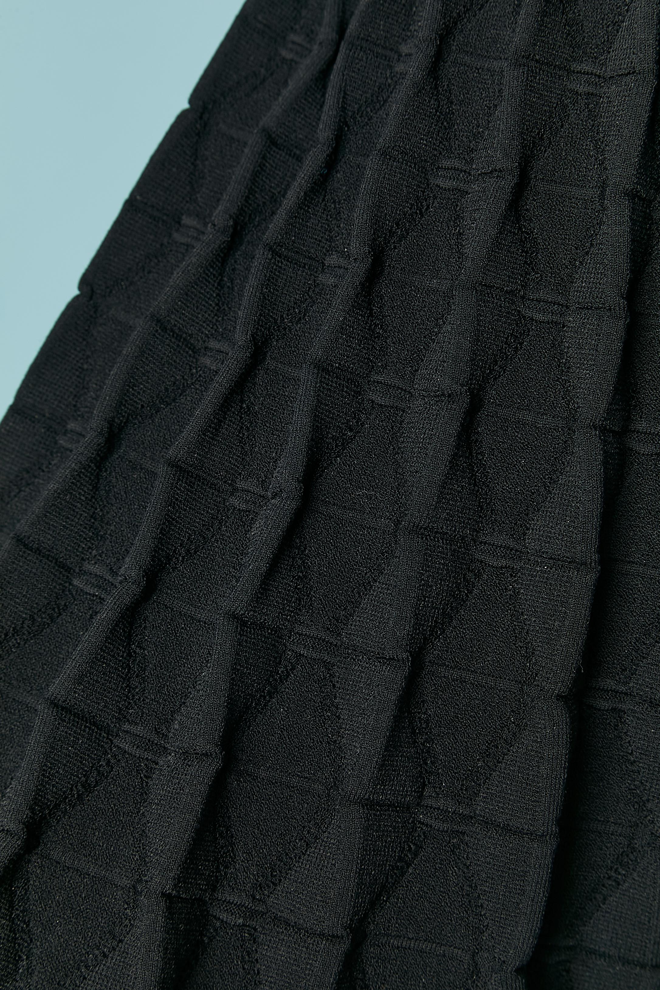 Donna Nero Origami jacquard  abito da cocktail senza maniche ALAIA in vendita