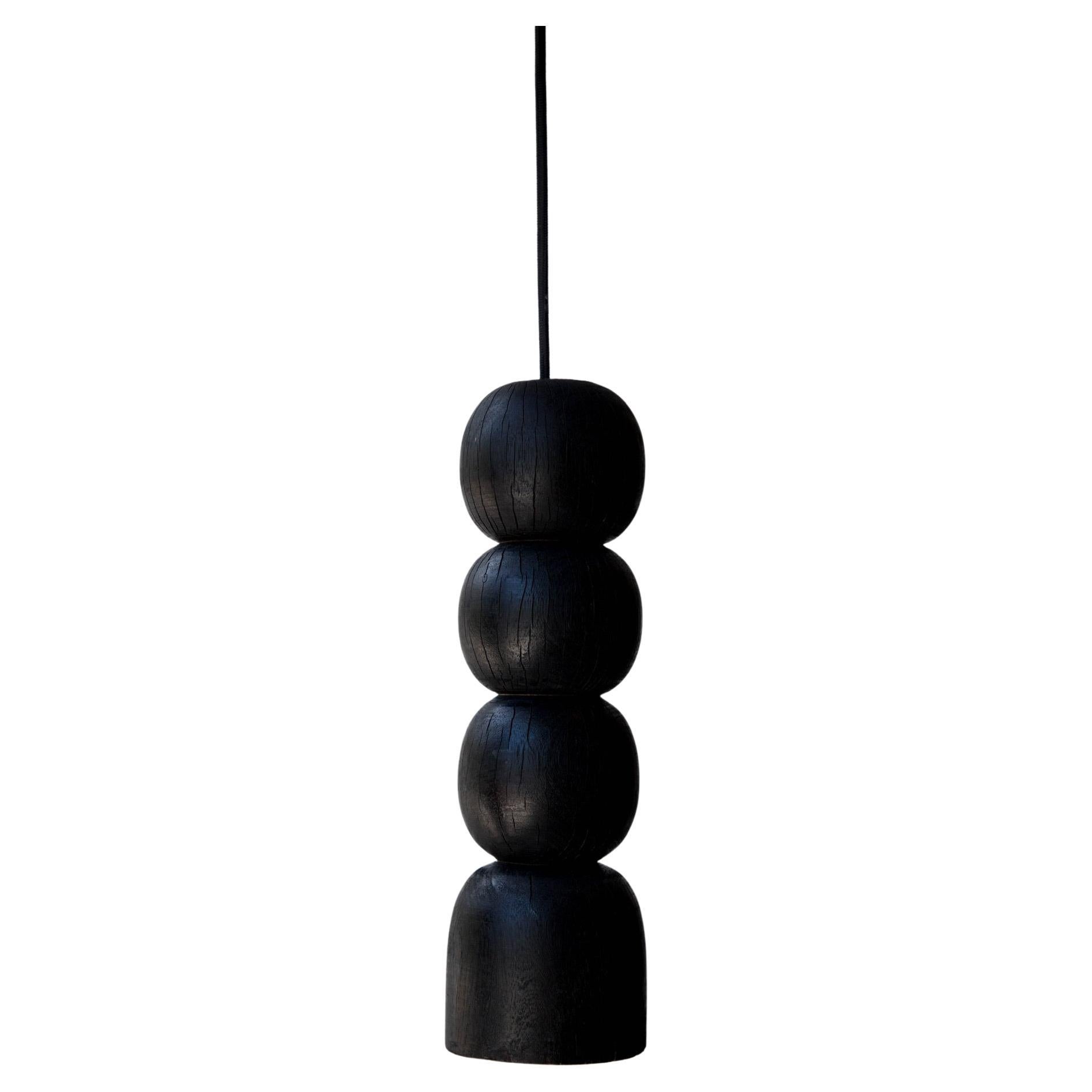 Black Original L5 Wood Pendant Lamp by Daniel Orozco For Sale