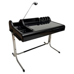 Black ‚Orix‘ Desk by Vittorio Parigi & Nani Prina for Molteni, Italy, 1970s