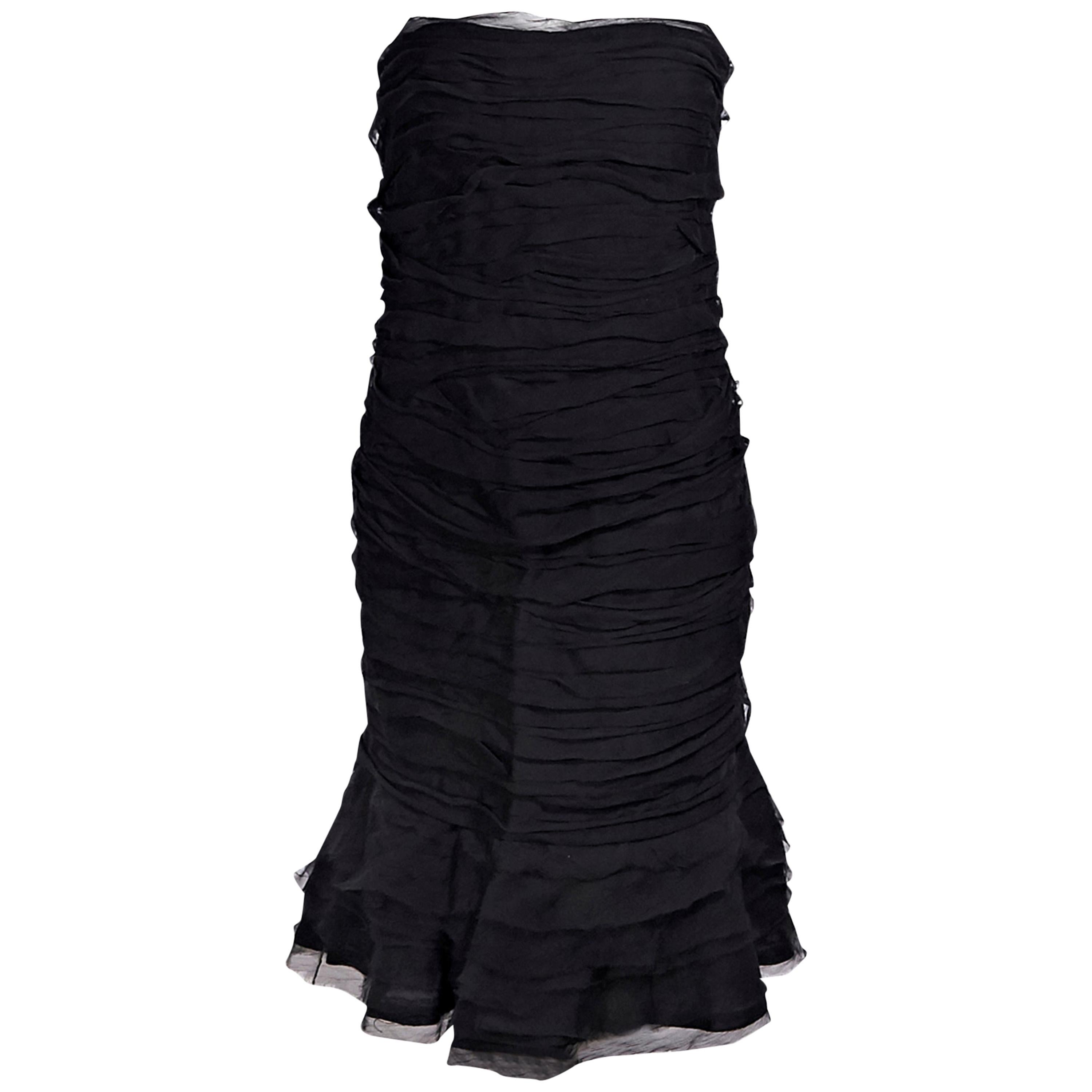 oscar de la renta black cocktail dress