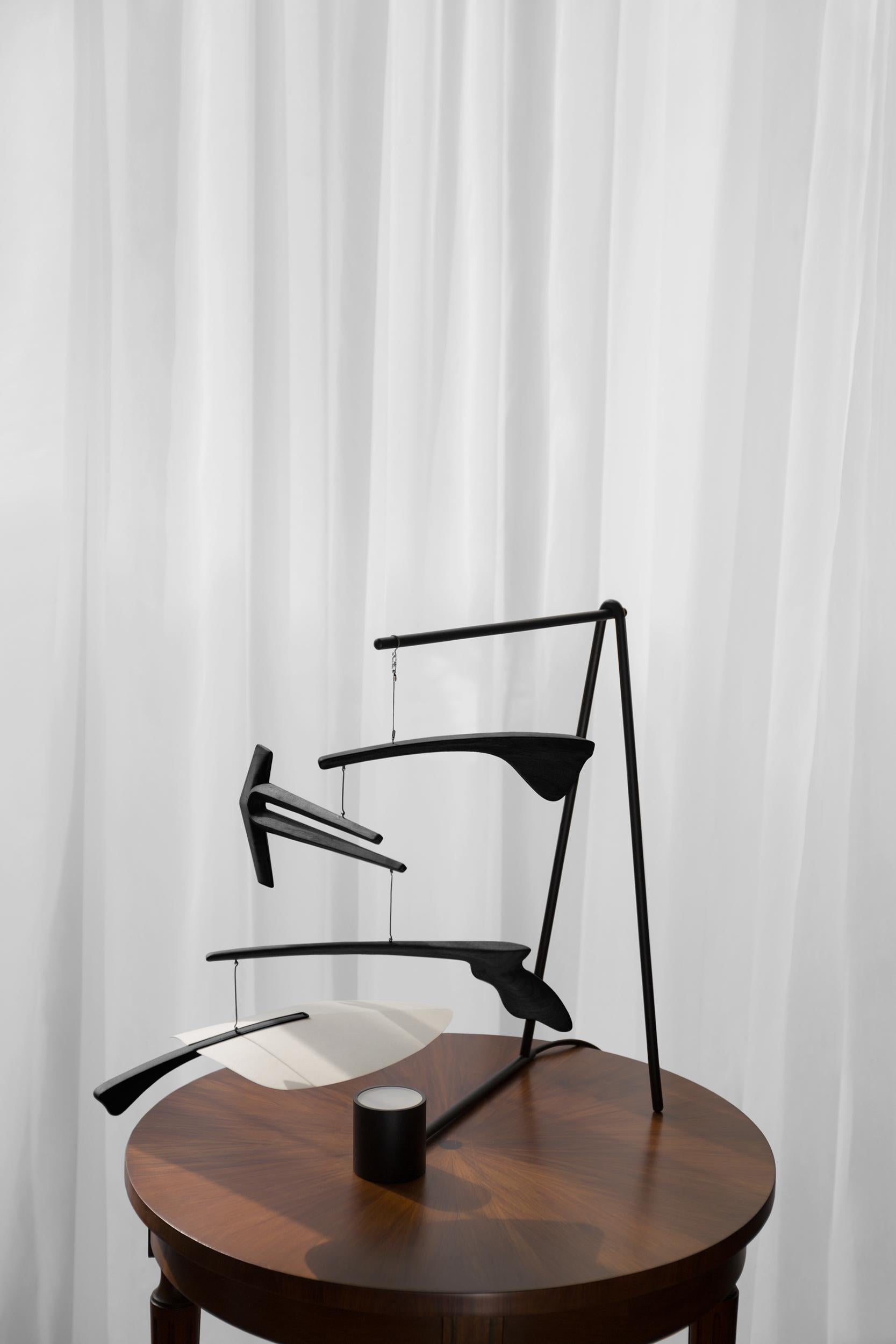Contemporary Black Óseo, Mobile Lamp by Federico Stefanovich For Sale