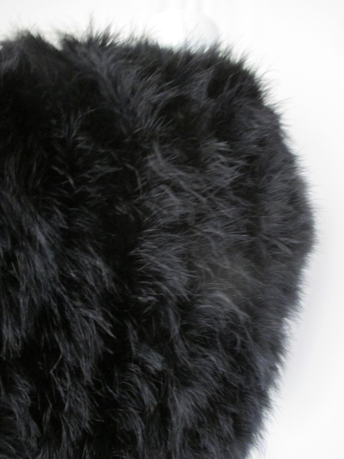 black fur bolero jacket