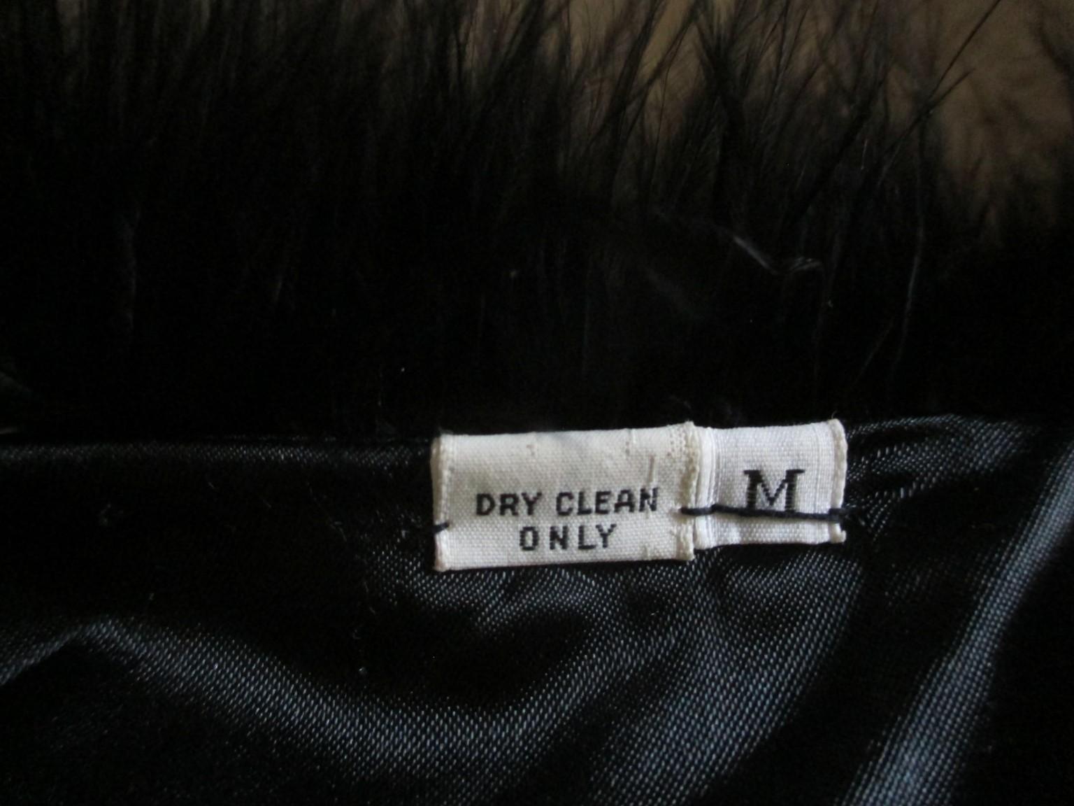 Women's or Men's Black Ostrich Feather Fur Bolero Jacket For Sale