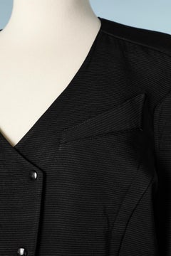 Black Ottoman skirt-suit Thierry Mugler