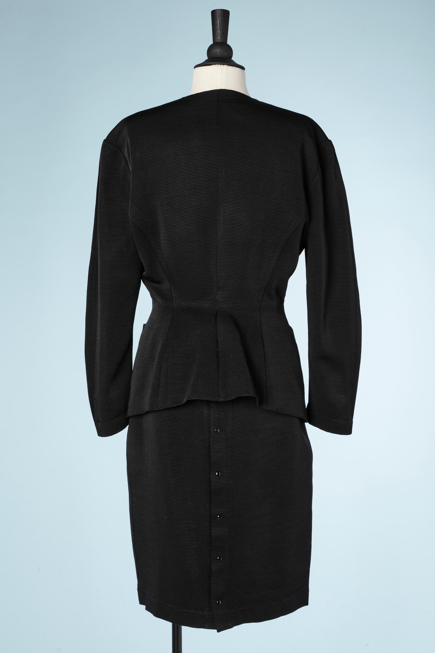 Women's Black Ottoman skirt-suit Thierry Mugler  For Sale