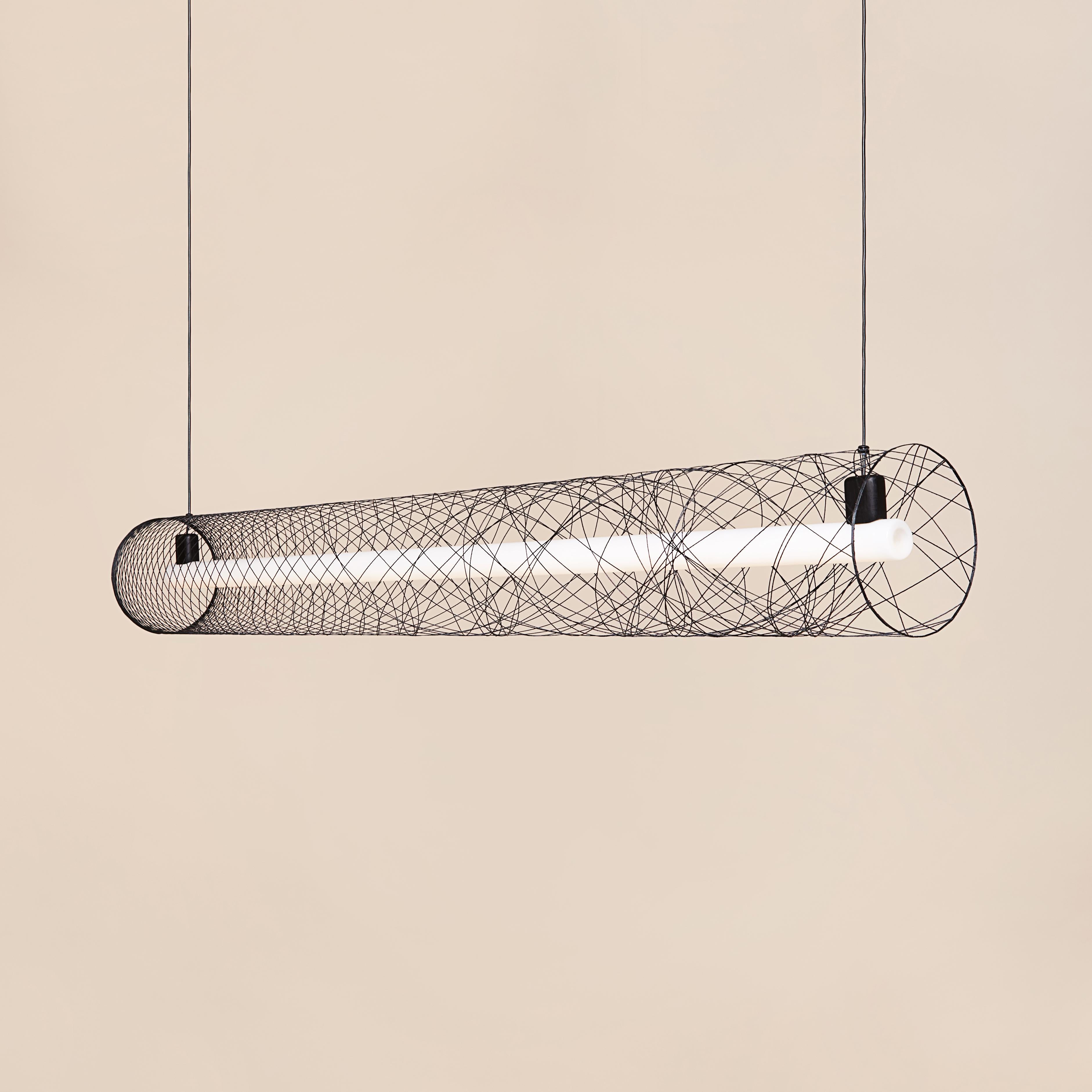 Post-Modern Black Out Of Order Pendant Lamp by Atelier Robotiq For Sale