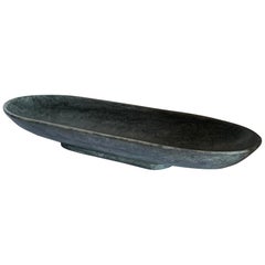 Black Oval Marble Tray, China, Contemporary