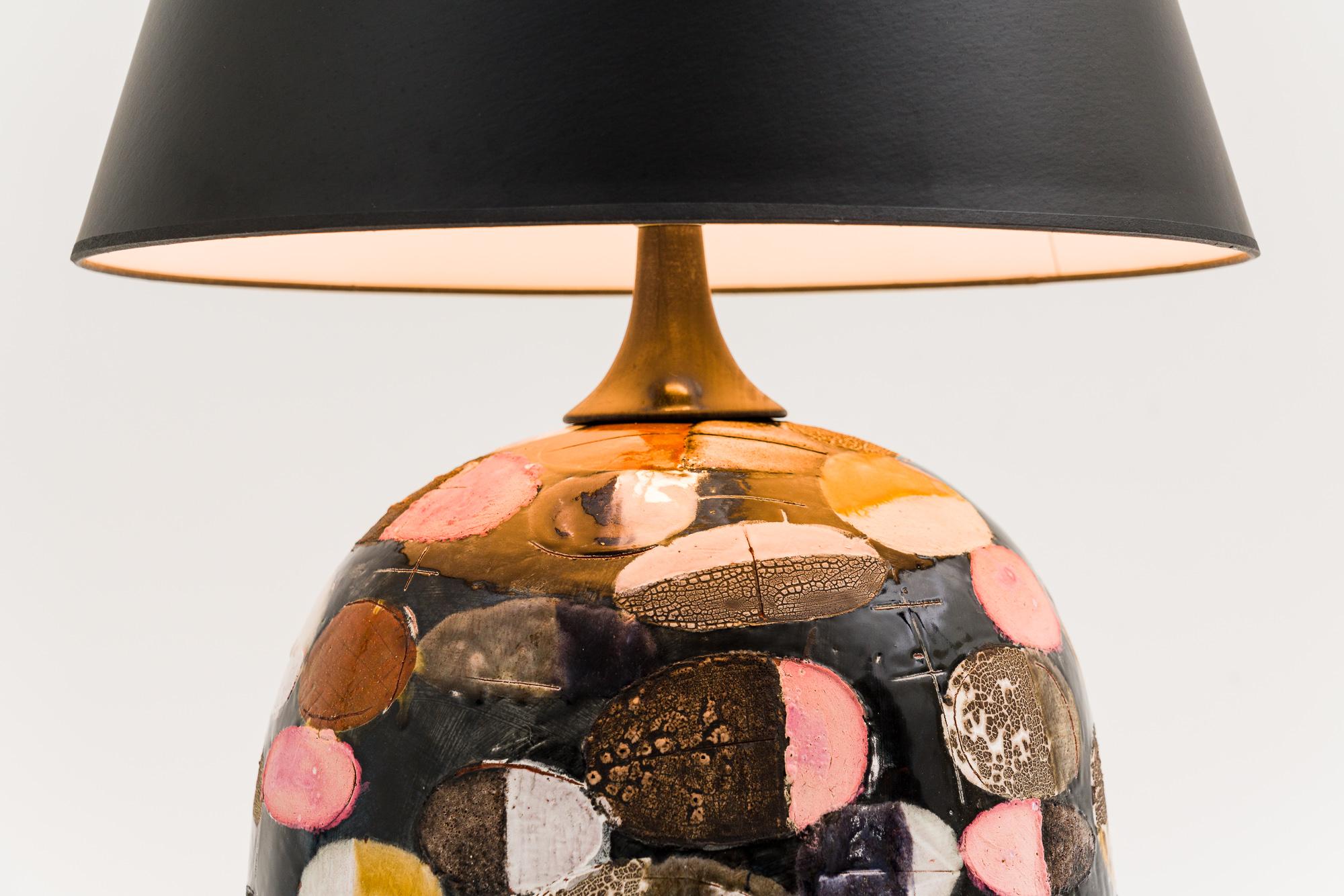 Modern Christopher Russell, Black Ovals Lamp, USA For Sale