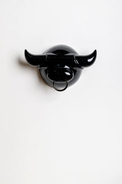 Black Ox Ceramic Sculpture, Modern Design, New Creation Wall Art