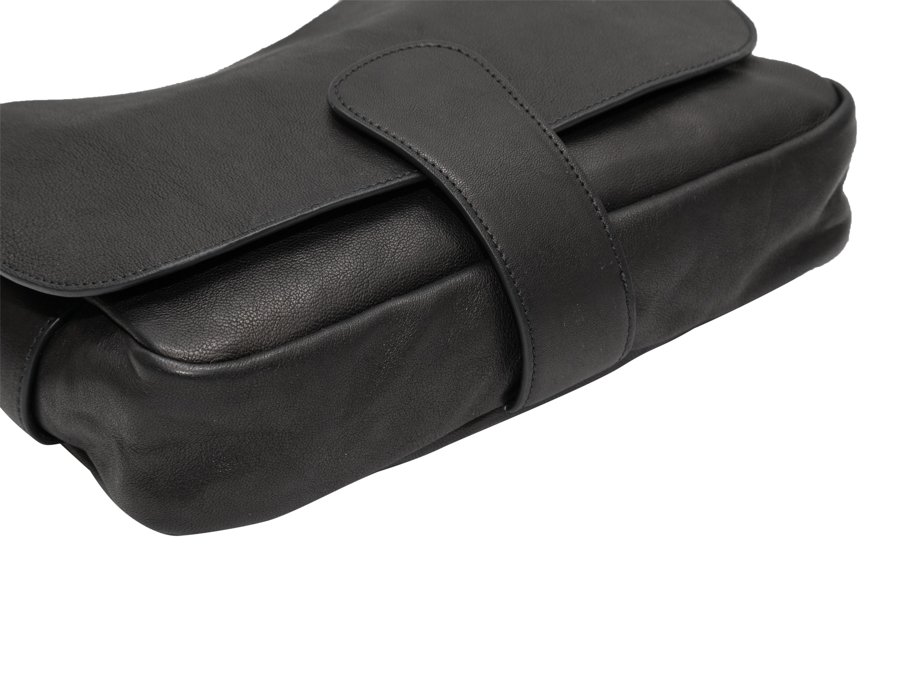 Women's Black Pablo Paris Leather Shoulder Bag For Sale