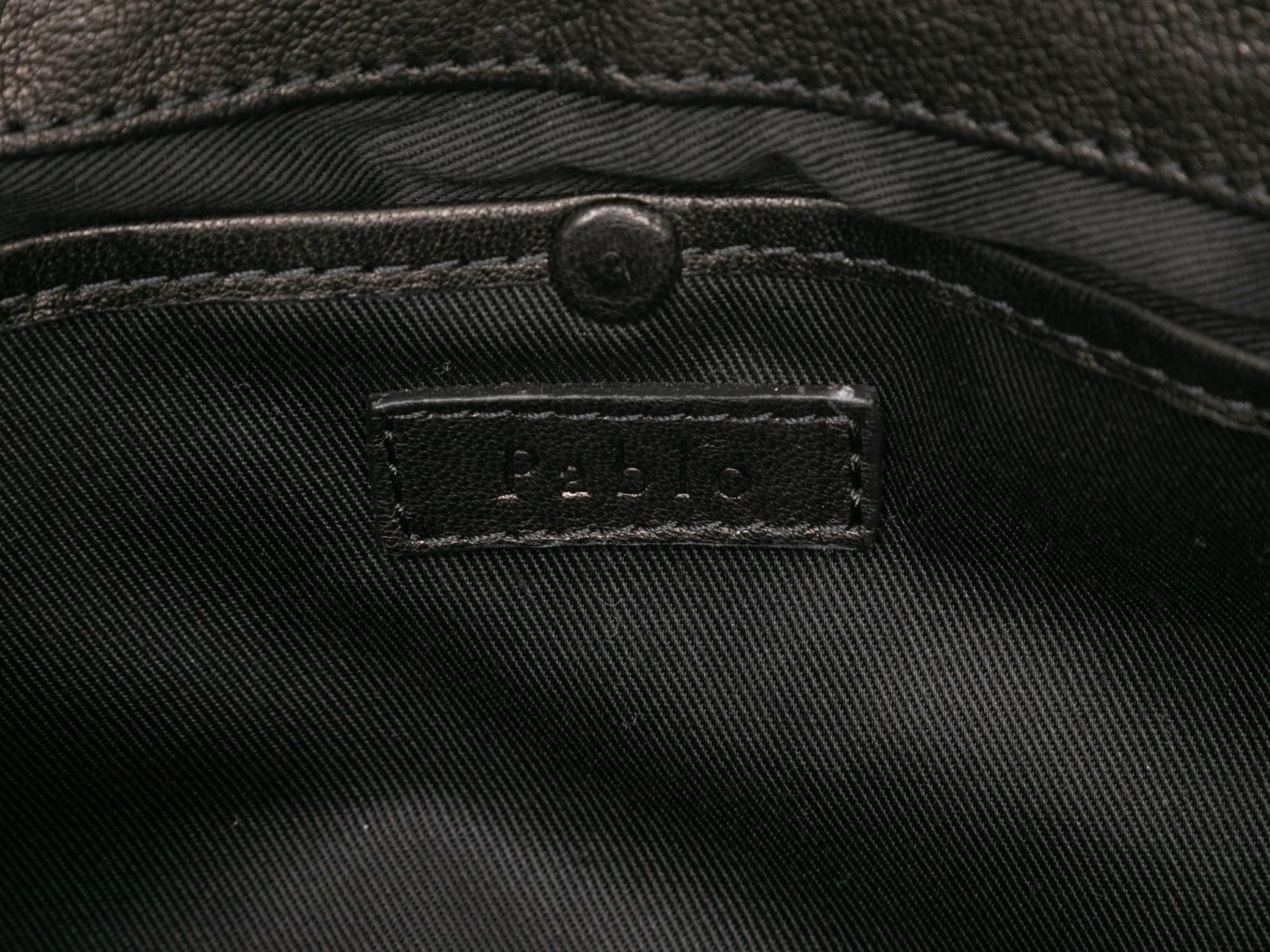 Black Pablo Paris Leather Shoulder Bag For Sale 2