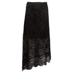 Black Paco Rabanne Lace Maxi Skirt