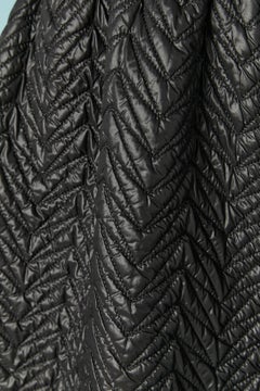 Black padded and top-stitched skirt with jersey waist TSUMORI CHISATO