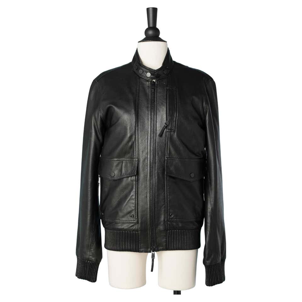 JEAN CLAUDE JITROIS black leather 'peacock feather' jacket at 1stDibs ...