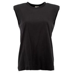Black Padded Shoulder Tank Top Size S