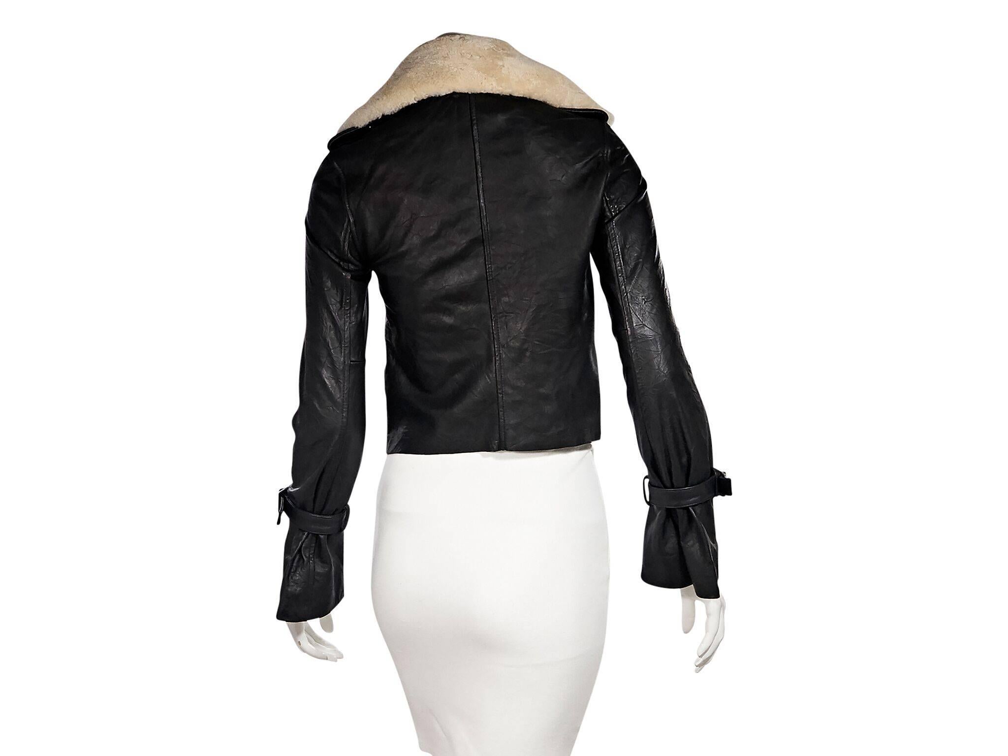 Black Paige Leather Rhoda Jacket For At 1stdibs